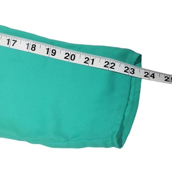 Metaphor Pullover Long Sleeve Teal Green Blouse Size Small - Picture 10 of 10